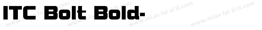 ITC Bolt Bold字体转换